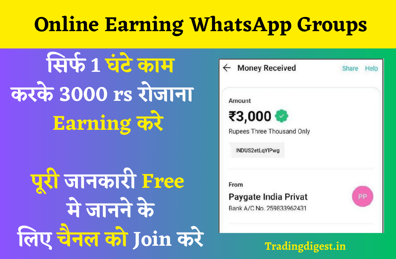 Online Earning WhatsApp Groups