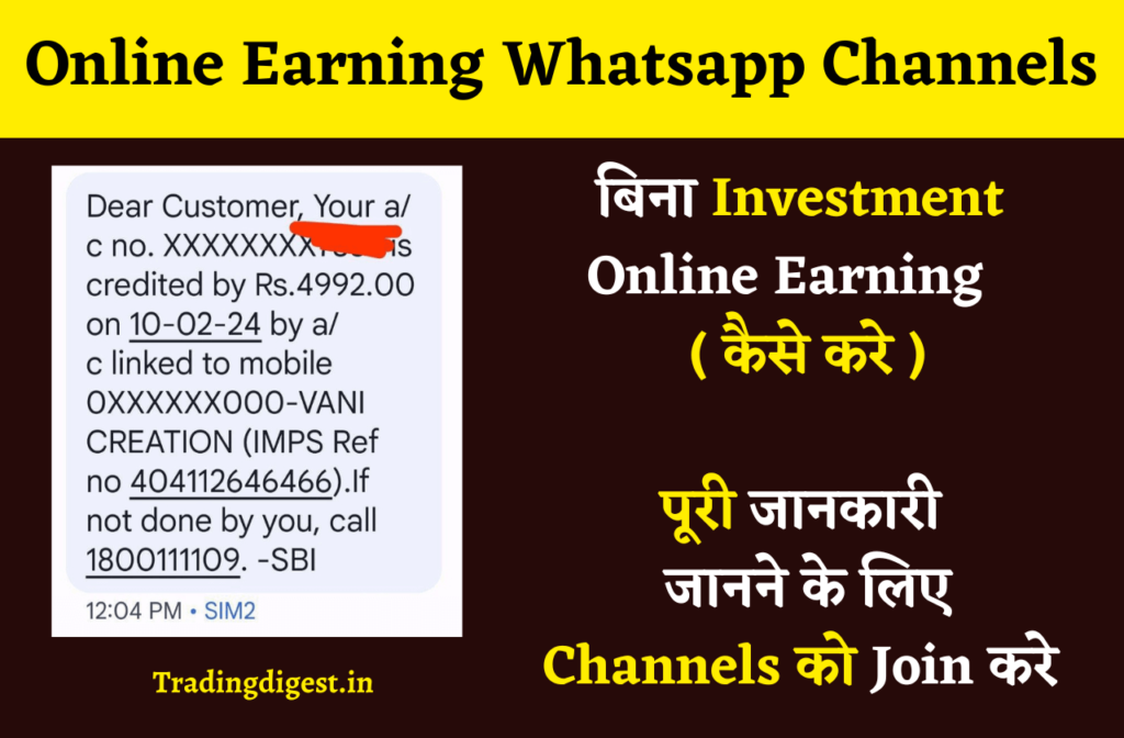 online earning WhatsApp channels